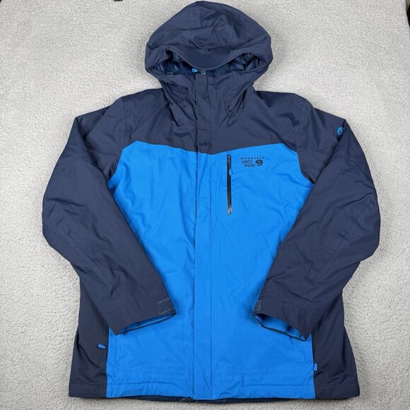 Mountain Hardwear Other - Mountain Hardwear Jacket Mens Large Blue Dragons Back Thermal Dry Q Recco‎ Ski